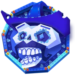 Blauer Totenkopf