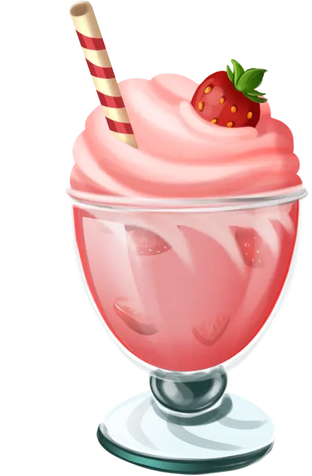 Erdbeer-Milchshake Banana Split