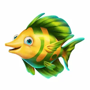 Grüner/gelber Fisch 