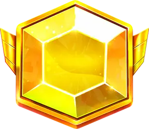 Gelbes Hexagon Symbol