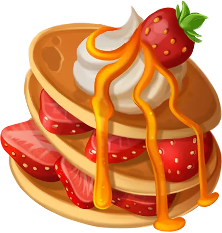 Pancakes mit Erdbeeren Banana Split