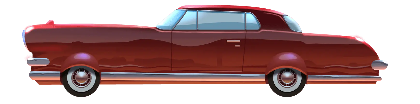 Red Car Symbol Fat Banker