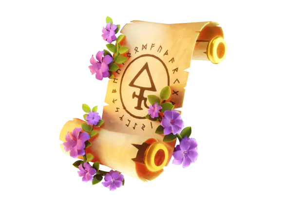 Schriftrolle Symbol Holla die Waldfee von Hölle Games