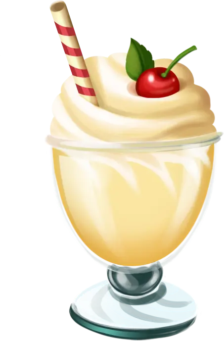Vanille-Milchshake Banana Split