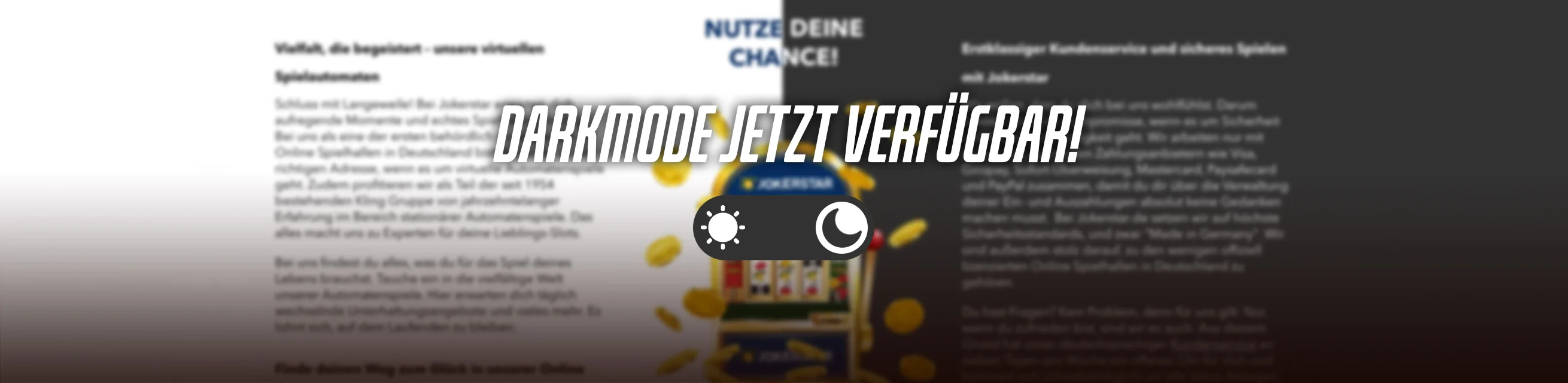Darkmode jetzt verfügbar!