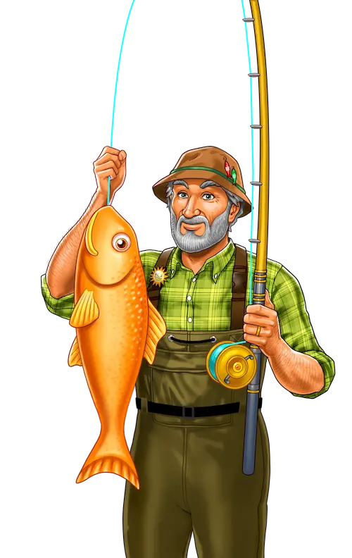 Crazy Fishin Angler Symbol